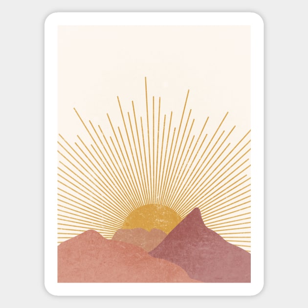 Boho Sun Burst Sticker by Vintage Dream